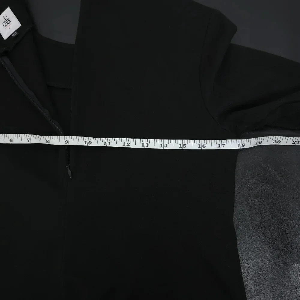 Cabi style 3232 Osaka utility top 3/4 sleeve blouse black - Picture 4 of 11